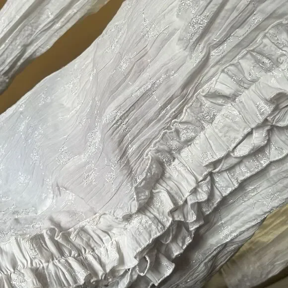 Denver Hayes White Womens Button Down V Neck Shirts Long Sleeve. - Picture 14 of 14